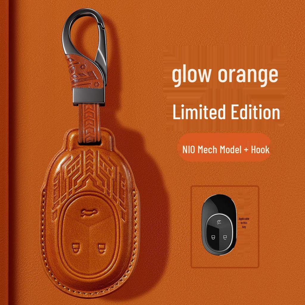 Premium Leather Key Cover for Nio ES6/ET5/EC6/ES8/ET7/ES7/EC7 Models