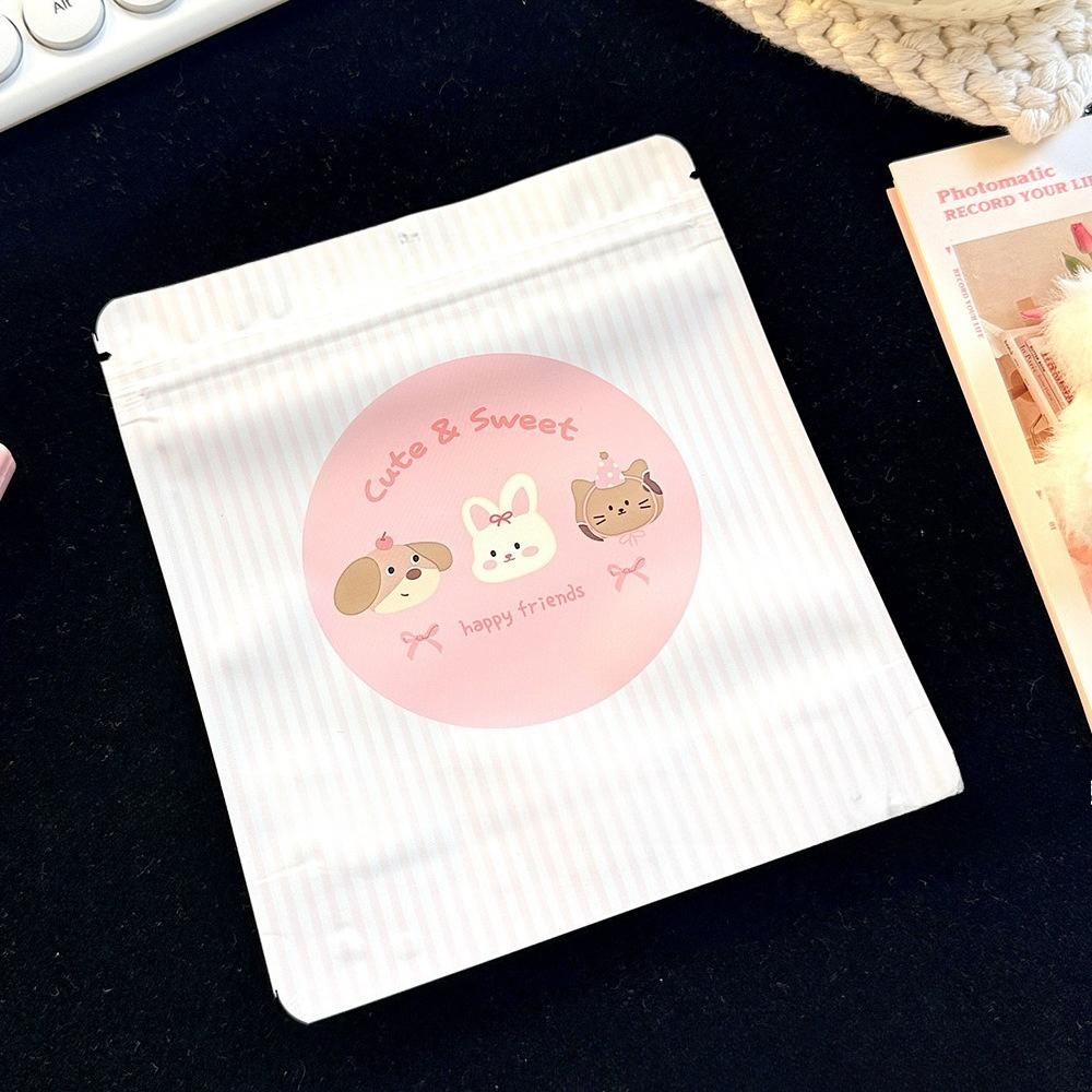 10Pcs/pack Candy Color Thickened Self-sealing Bag Transparent Ziplock Bag Gift Packaging Sealed Bag
