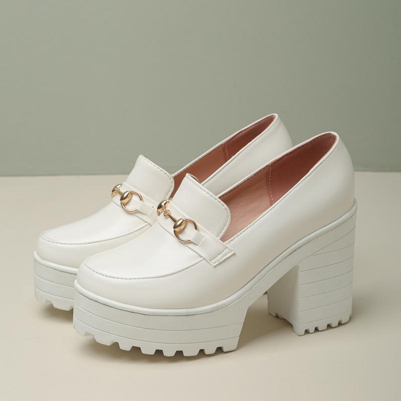 B/talons hauts pour femmes, chaussures simples, plateforme imperméable, talons épais, chaussures basses, grande taille, chaussures toutes saisons