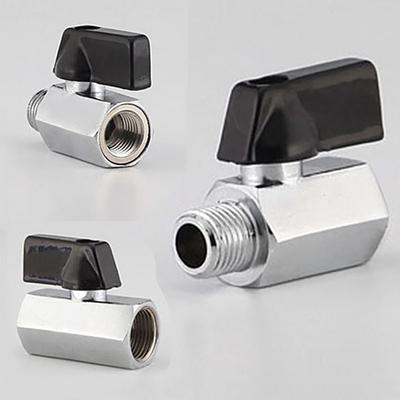 1/4" Bsp Ball Valve Threads Tap Male To Female Air Compressor Hose Brass Handle