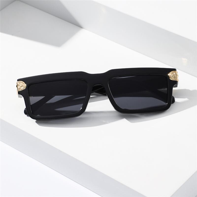 Retro Dame Square Small Square Solbriller | Vintage rektangel solbriller menn - solbriller