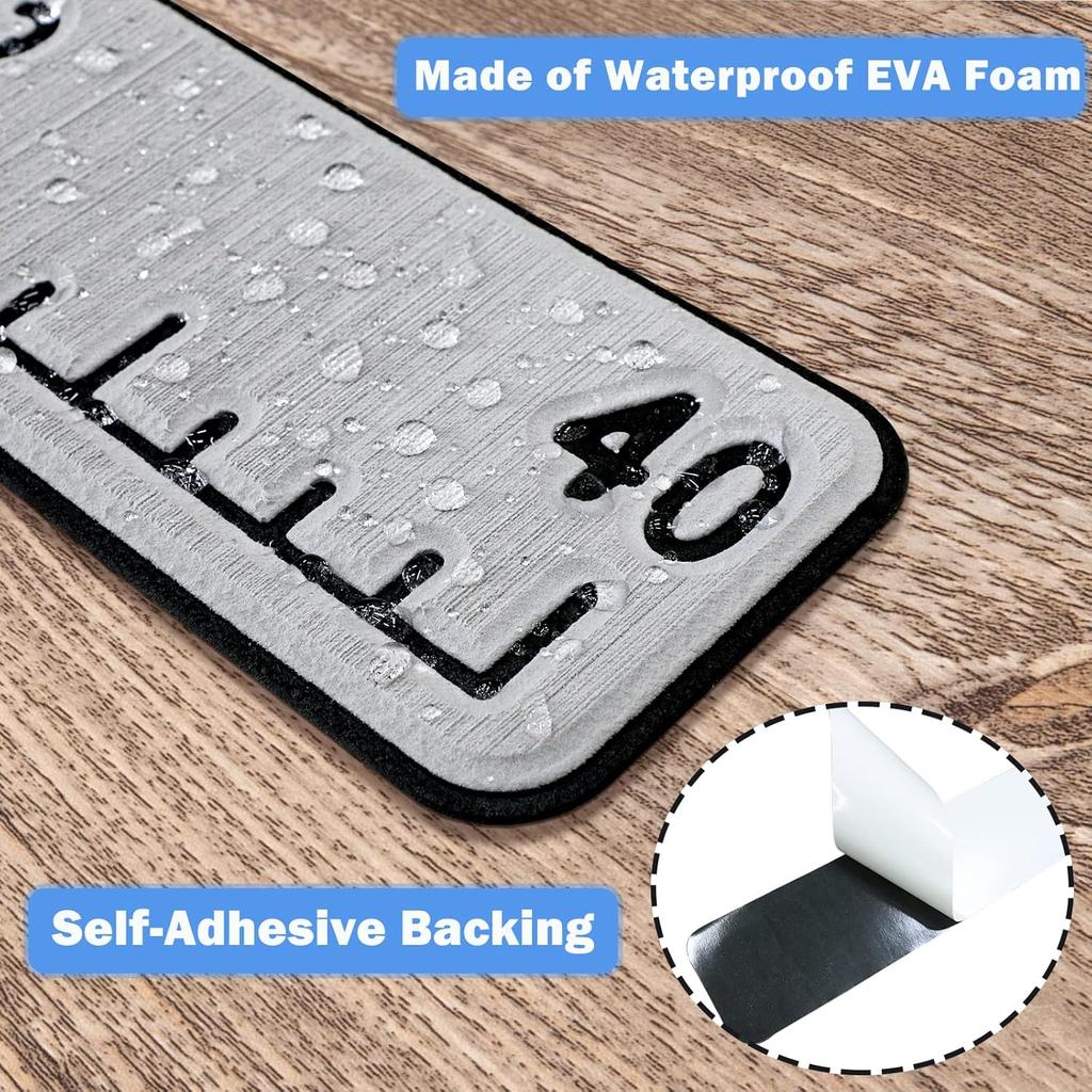 Fish Ruler for Boat 40in EVA Foam Fish Measuring Ruler with Self-Adhesive Backing for Fishing Kayaks Accessories, Fish Ruler Measurement Sticker Tool
