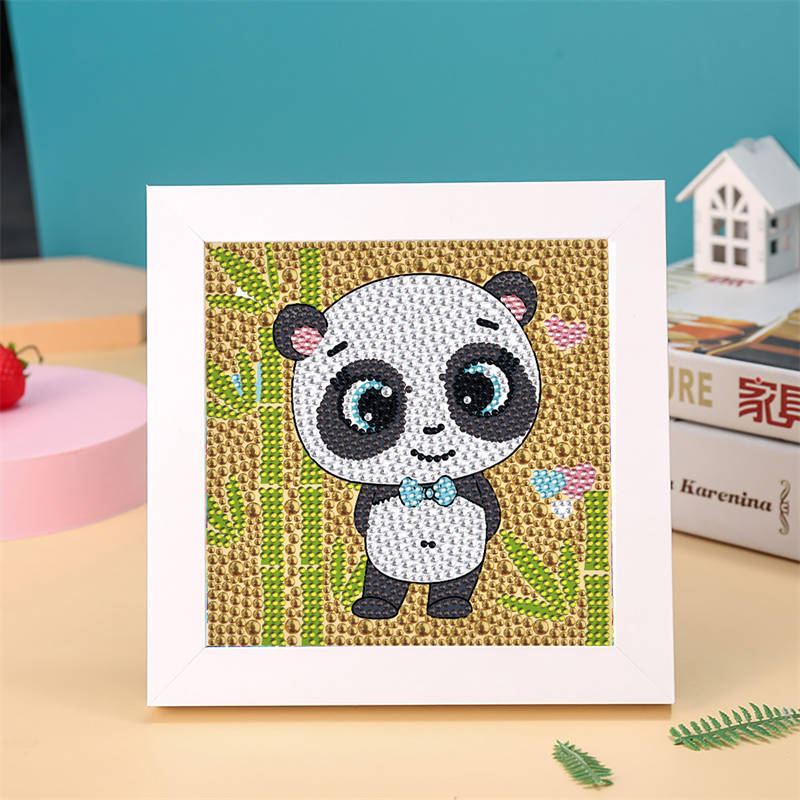 Kids Full Drill 5D Diamond Painting Kit, Cartoon Animal Handmade Diy Diamond Paste Decor Art