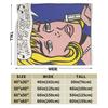 Roy Lichtenstein Pop Art Blanket Quality Warm Soft  Throw Blanket Autumn Travel Office Bedroom Street Trend Bedspread