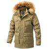 2024 New Winter Men Long Coat Military Fur Hood Warm Tactical Bomber Army Korean Thick Multi Pockets Overcoat Male Warm Parka
