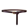 Fashion Genuine Womens Leather Belt Dshaped Metal Buckle Decoration Dress
