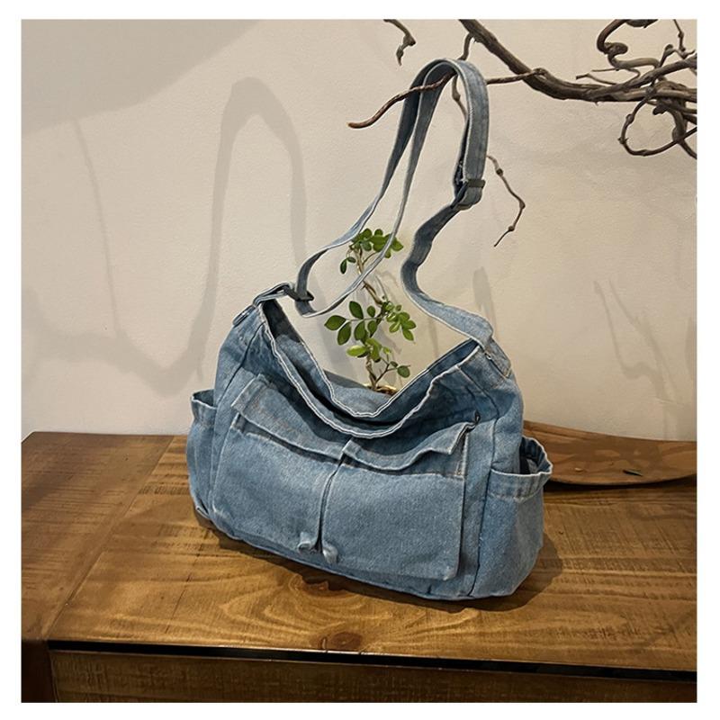 Denim Shoulder Bag Vintage Large Capacity Crossbody Bag
