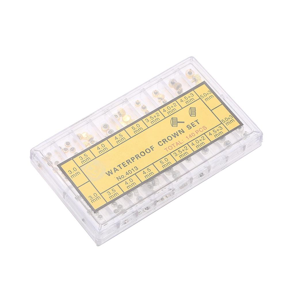 

Комплект деталей заводной головки для часов, сменный лот, ассорти из золота и серебра, купольная плоская головка