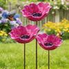 Handgefertigte Metall-Blumen-Gartenspieße, Bestäuber-Trinkstation, Bienen-Trinkstation für den Garten, Metall-Vogelbad für Hof, Rasen, Blumenbeet, Terrasse