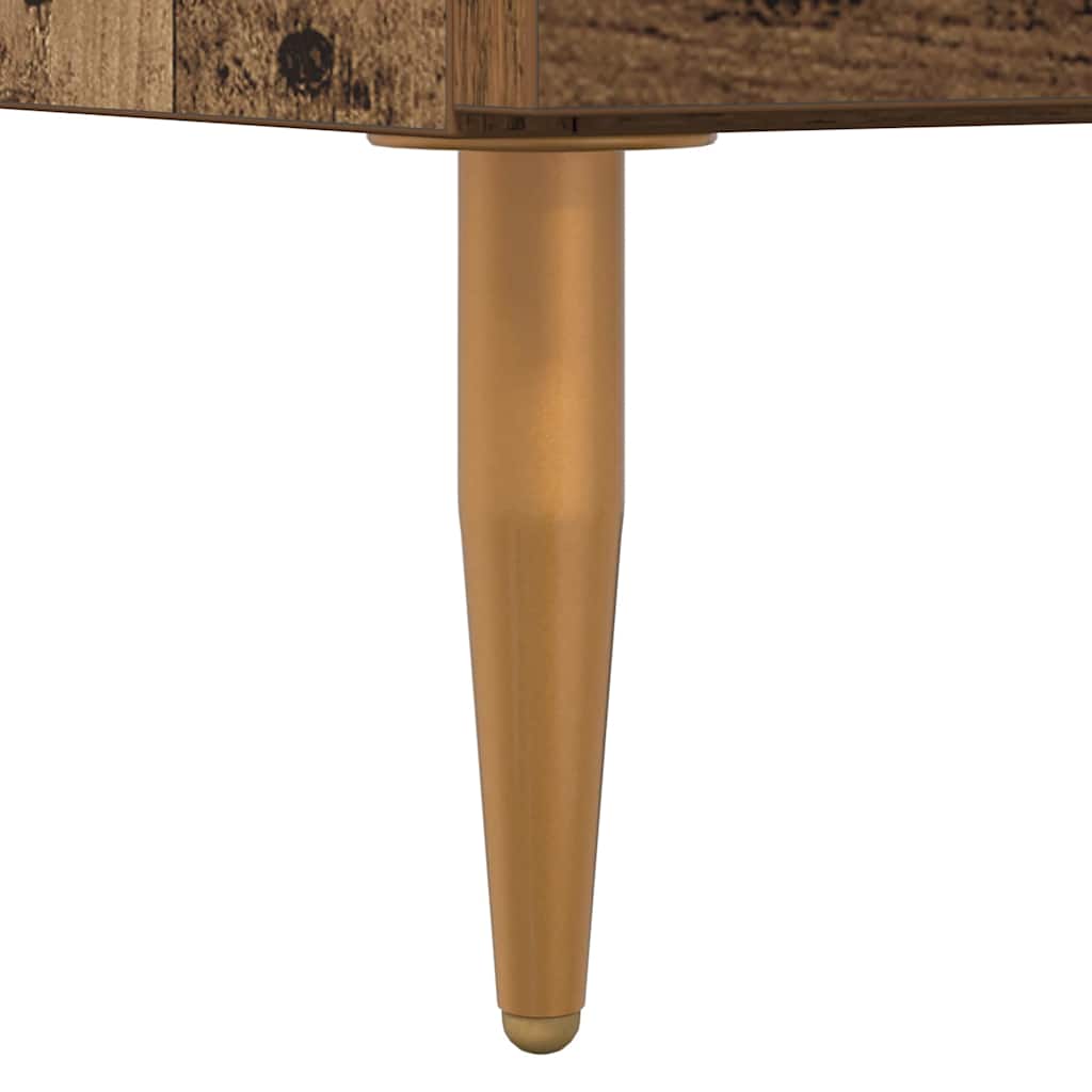 Nightstand Set of 2 Reclaimed Wood Look 40 X 35 X 47.5 Cm Engineered Wood