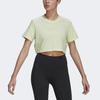 Adidas Logo Printed Casual Short Sleeve T-Shirt Women Tops Light-Green HG8481