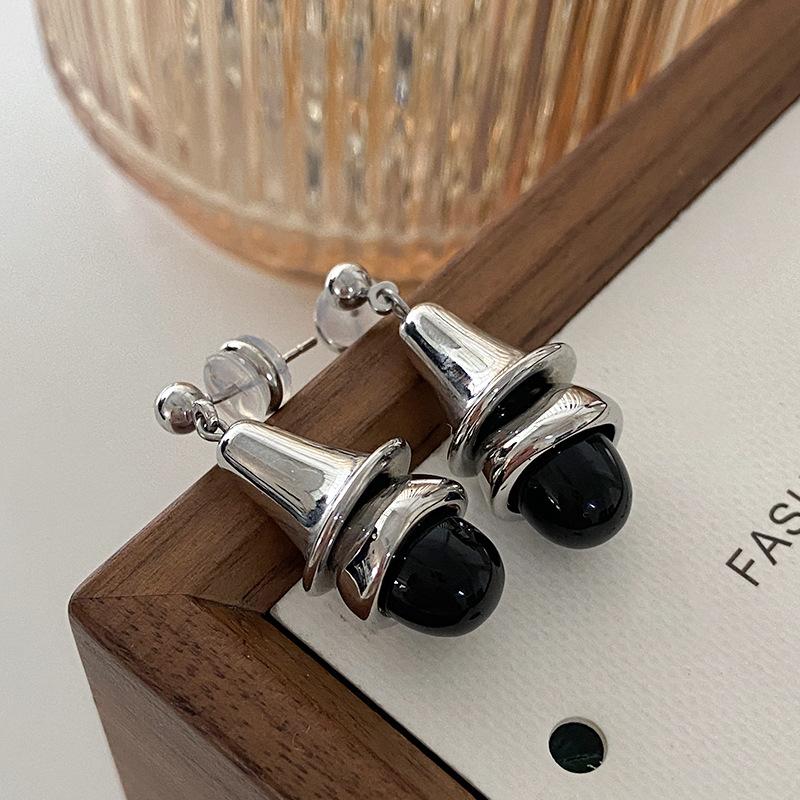 

Черный агатовый ветряной колокольчик, атмосферный корейский дизайн, уникальная преувеличенность, легкая роскошь и ощущение высокого класса серебряный