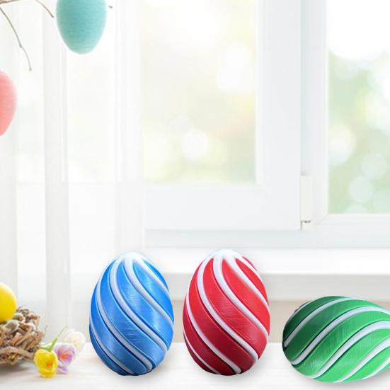 3D-друковане спіральне великоднє яйце для зняття тривоги, сенсорна іграшка-фіджет, великоднє яйце наскрізне для дорослих, наповнювачі для великоднього кошика, сувеніри для вечірки