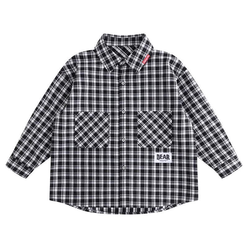 Little Elephant Hamm Boys  Plaid Spring Shirt 150