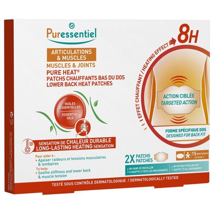 Puressentiel Articulations et Muscles Patchs Chauffants Bas du Dos Pure Heat 2 unités