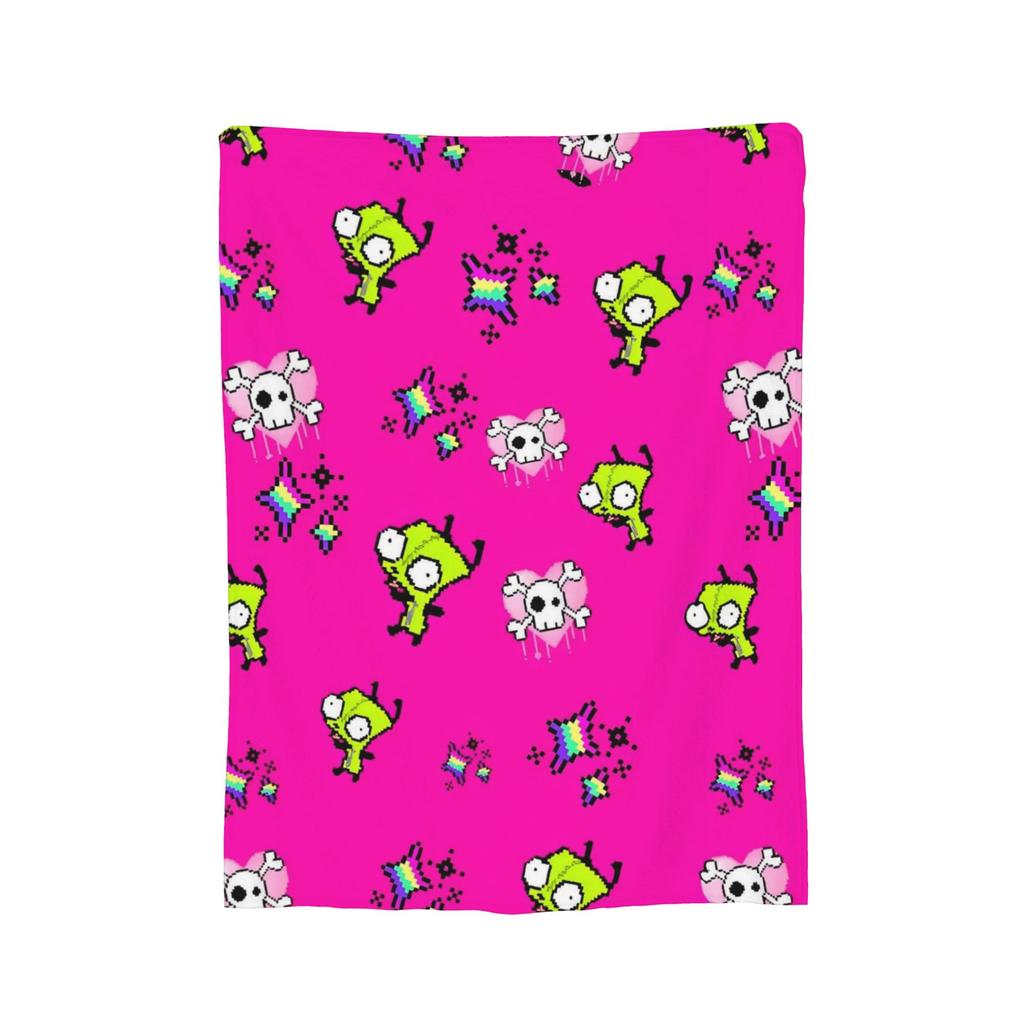 Invader Zim Gir Blankets Fleece Decoration  Breathable Lightweight Throw Blanket for Bed Couch Plush Thin Quilt