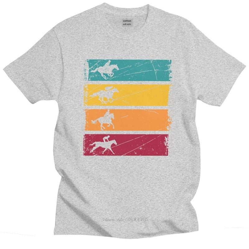 Trendy Unisexs Vintage Horse Riding Tshirt Short Sleeve Cotton Tshirt Designer Equestrian Rider Tee Shirt Oversized Clothes Tops