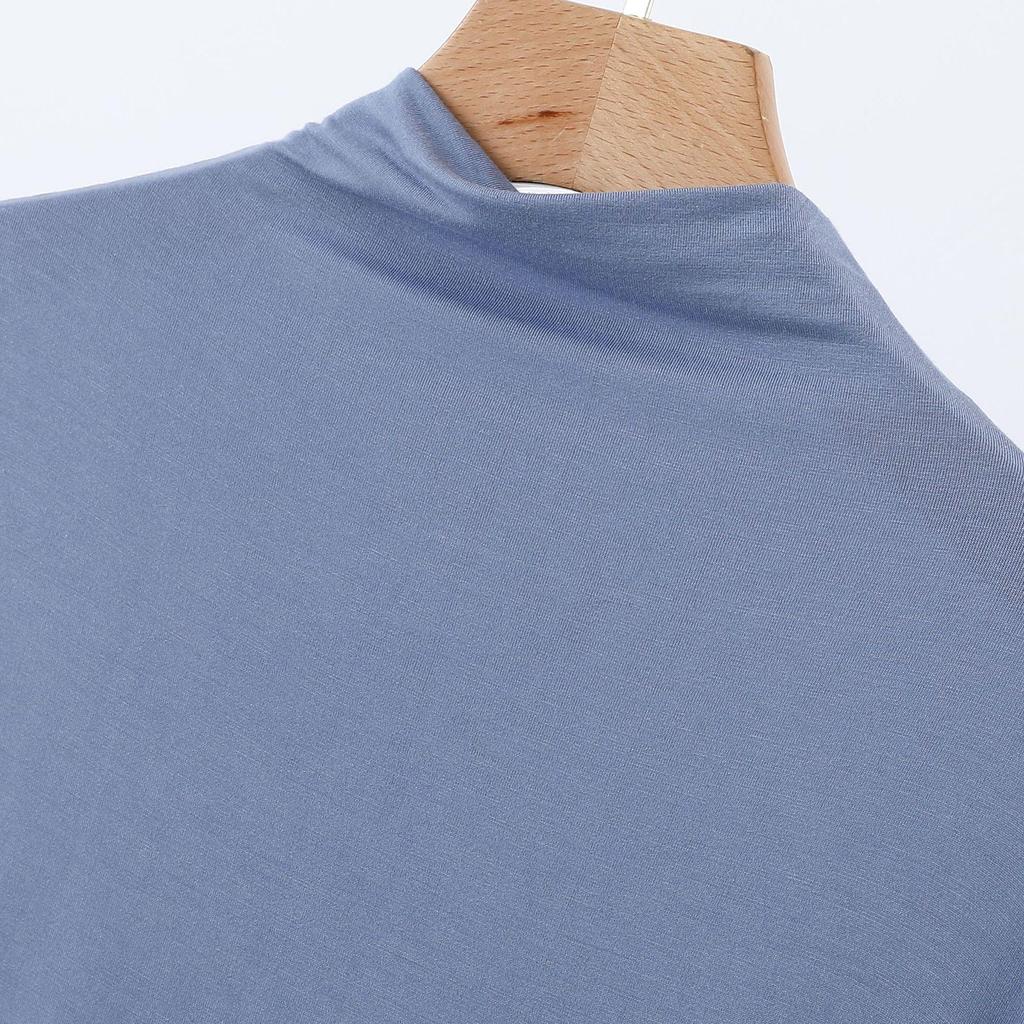 Damen Hochhals Langarm Pyjama-Set mit Schulterschutz - Weich, Glatt, Große Größen Sommer Nachtwäsche