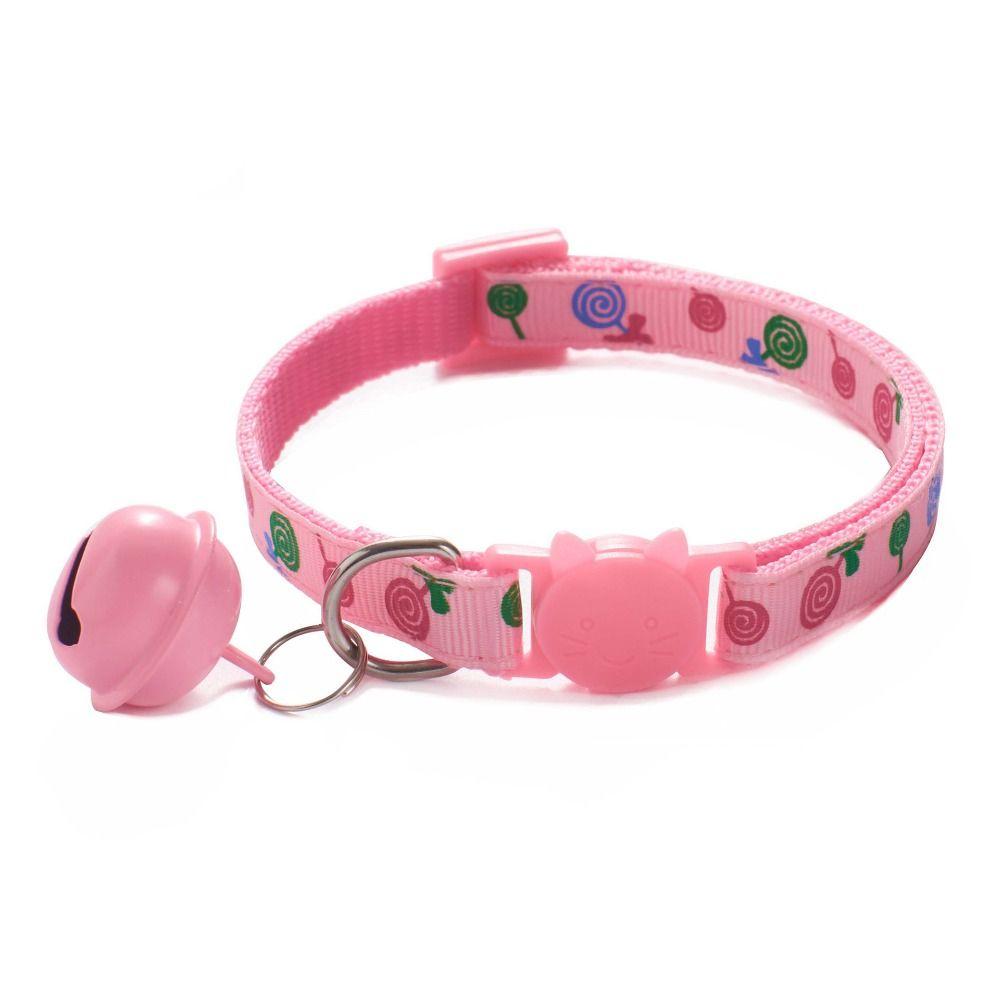 Cute Cat Head Cat Collars Pet Supplies Bell Pendant Collar Buckle Kitten Necklace