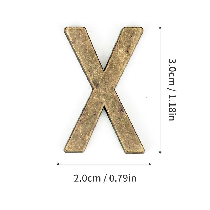 1Pcs Metal Self Adhesive House Number English Alphabet Letters for Apartment Room Door Plate Table Mailbox Number Stickers 3*2cm