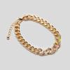 Trendy Unisex Colorful Enamel Thick Chain Bracelet: Stylish Luxury Statement