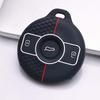 Key Holder Cover for Mercedes with Keychain Silicone Car Key Protective Cover Anti-Scratch Anti-Shock Keychain Holder Soft Grip Texture