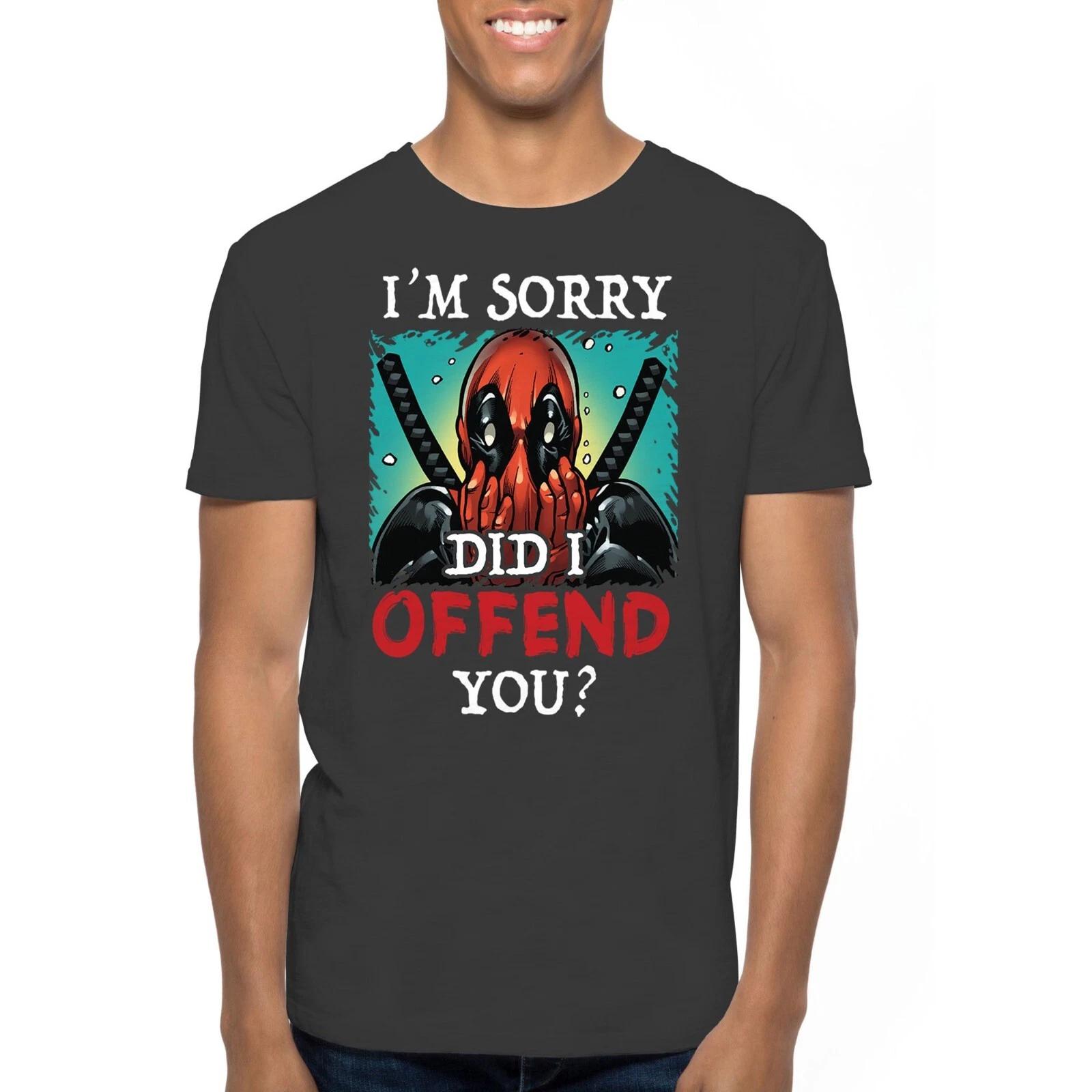 Deadpool I m Sorry Did I Offend You? Men s T-Shirt Size Large NWT XL