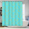 Golden Crown Shower Curtain Home Decor Waterproof Bath Mat Non-Slip Bathroom Accessories Royal Blue 3D Floral Print Shower Curta