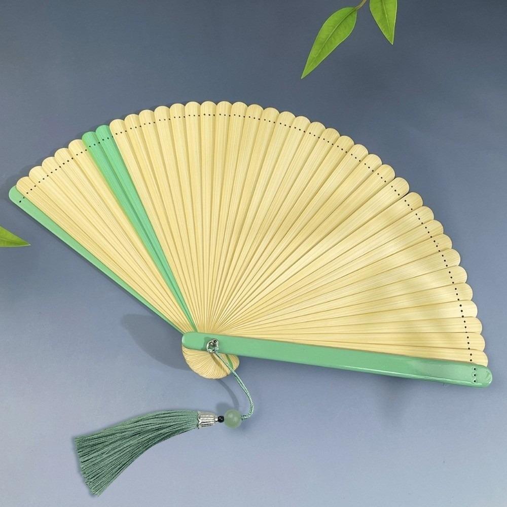 with Tassel Chinese Fan Ancient Style Dance Fan Lightweight Bamboo Folding Fan Photography Props