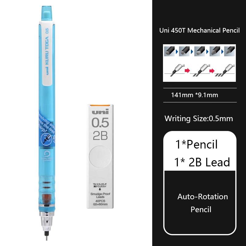 Uni KuruToga Mechanical Pencil, 0.5mm Smudge-Proof Auto Lead Rotation Writing/Drafting/Drawing Pen Japanese Stationery lapiseira