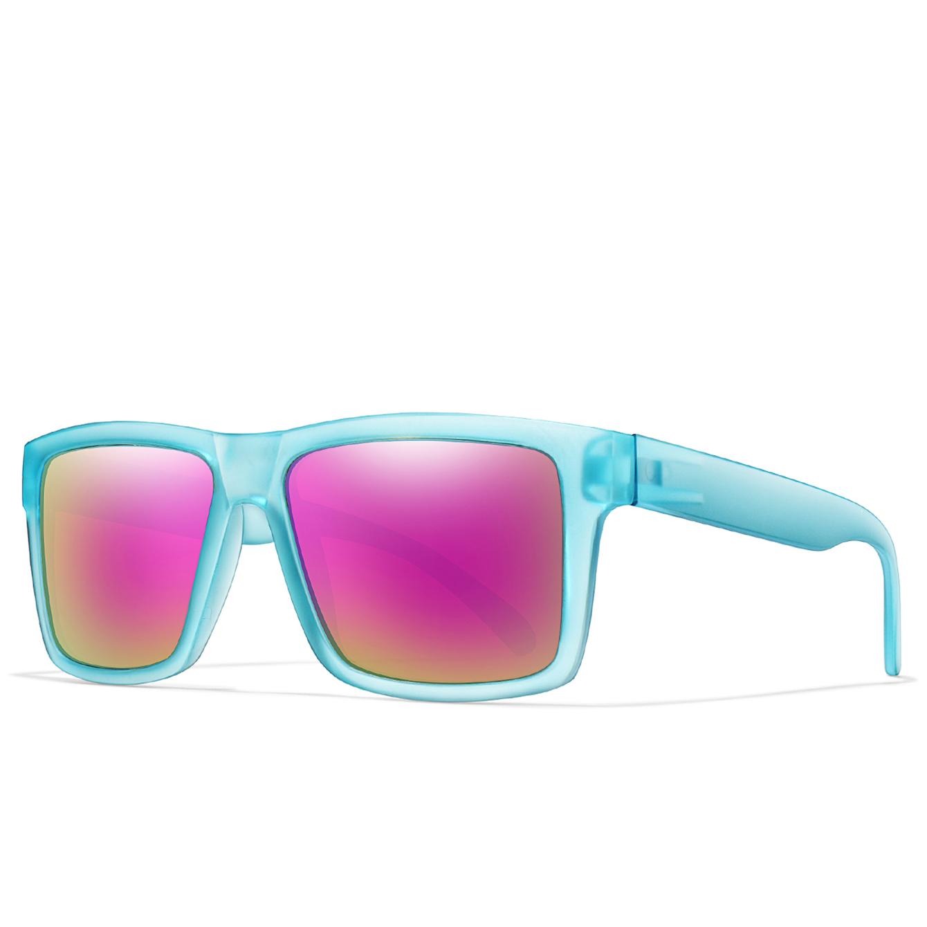 

Male and Female Sunglasses Classic Square Sun Eyewear with UV Protection for Outdoor Cycling Fishing Driving Colorful Lens
