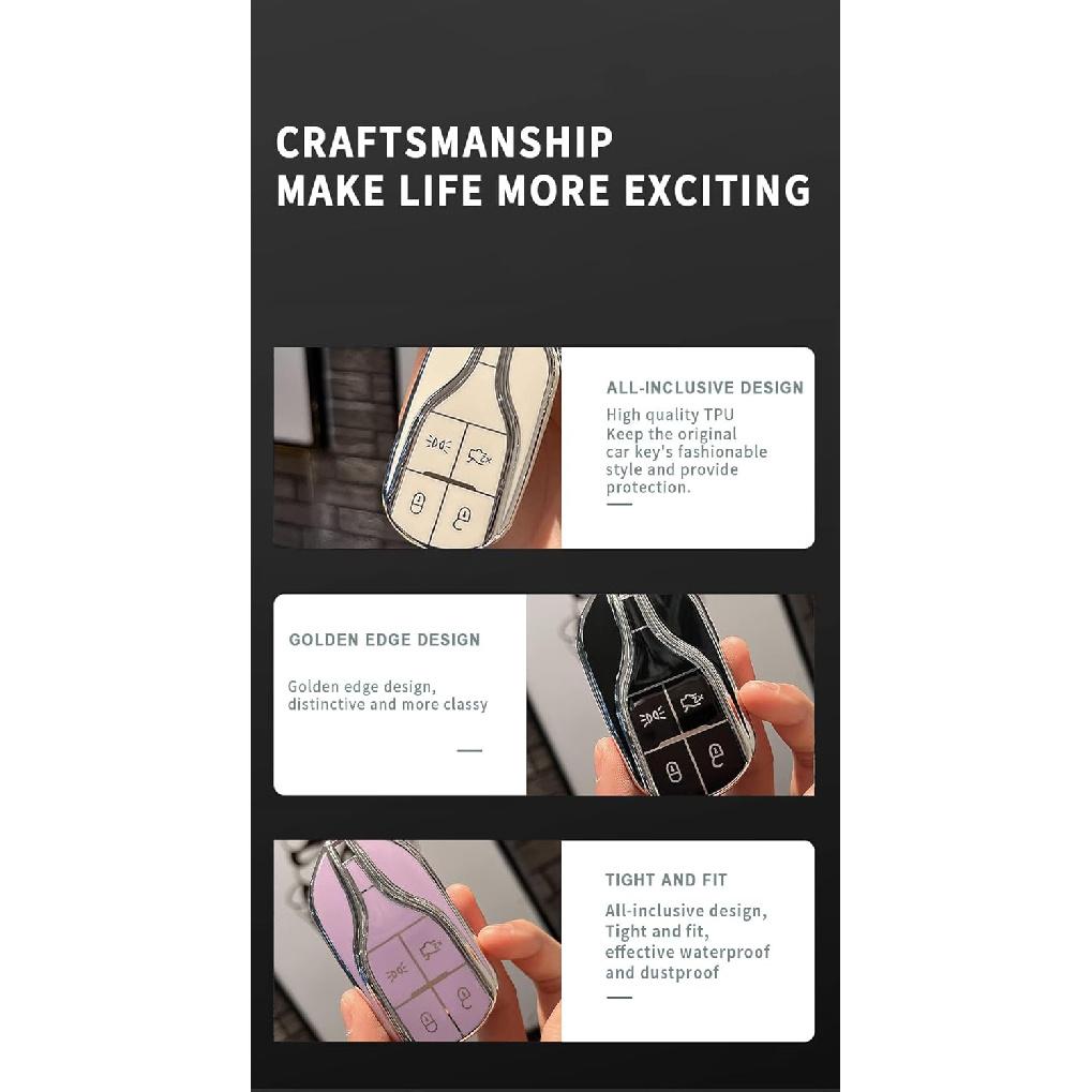 Key Fob Cover Fit For Maserati Quattroporte Ghibli Soft TPU Key Case Keychain Keyshell Accessories 4 button
