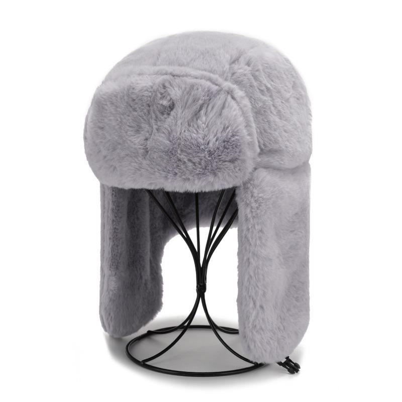 Winter new thermal hats men's and women's hats cold-proof outdoor velvet fashion windproof large ear hats cotton hats