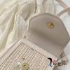 Tobit Embroidered Flower Bag Structured Bag Envelope Bag Mini Bag Auxiliary Bag Rattan Bag Crossbody Women's Bag (2 Colors)