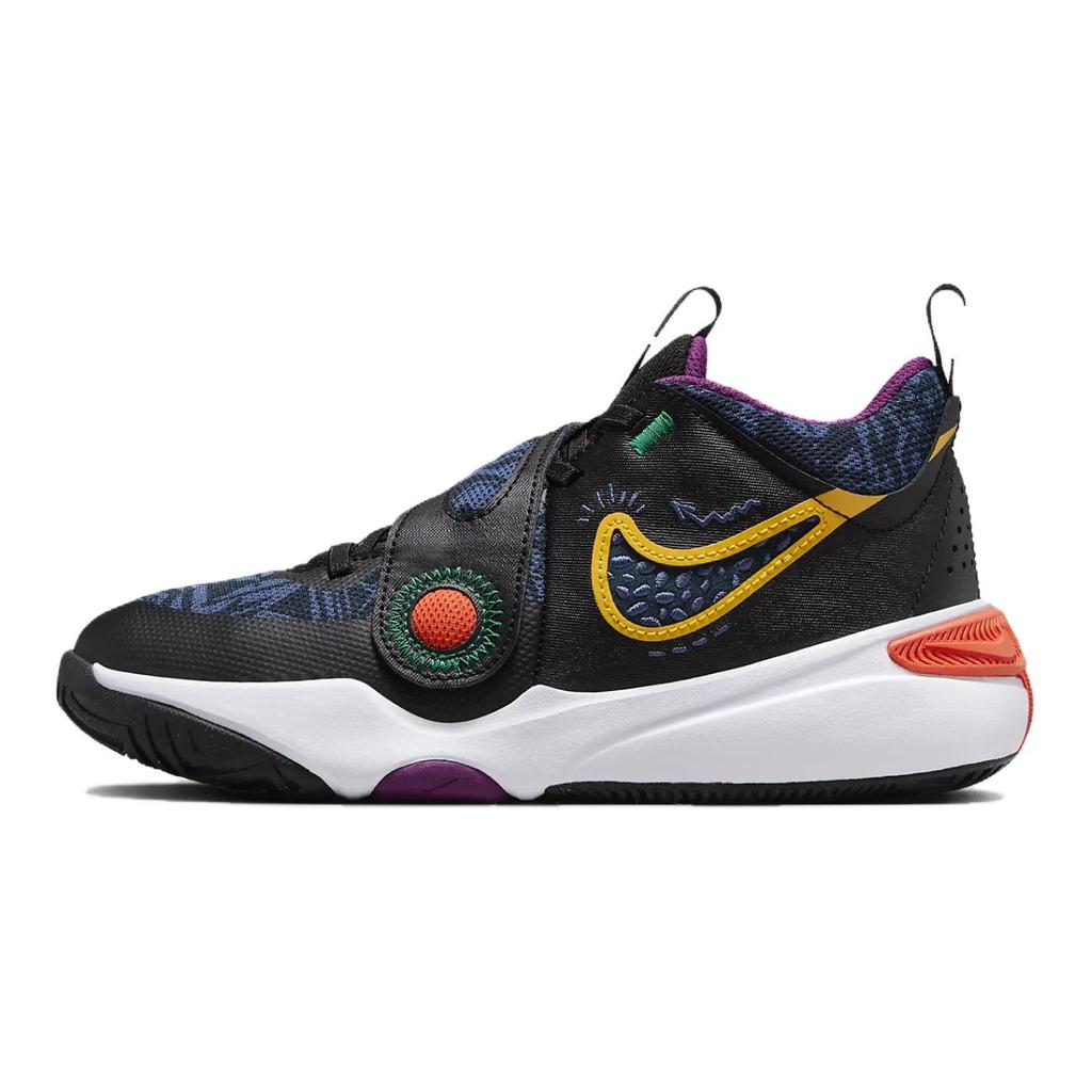 Nike Team Hustle D 11 SE Black Mystic Navy Cosmic Clay University Gold (GS) Kids Sneakers FQ7375-001