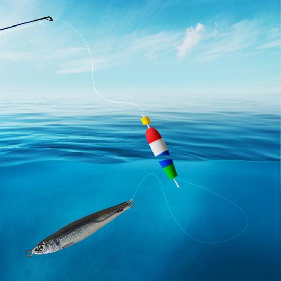 9 ס"מ 60 גרם 3D ביוני זוהר אנכי ג'יג דיג במים מלוחים פיתוי דיג ים פיתוי כפית פיתוי לדג סלמון טונה