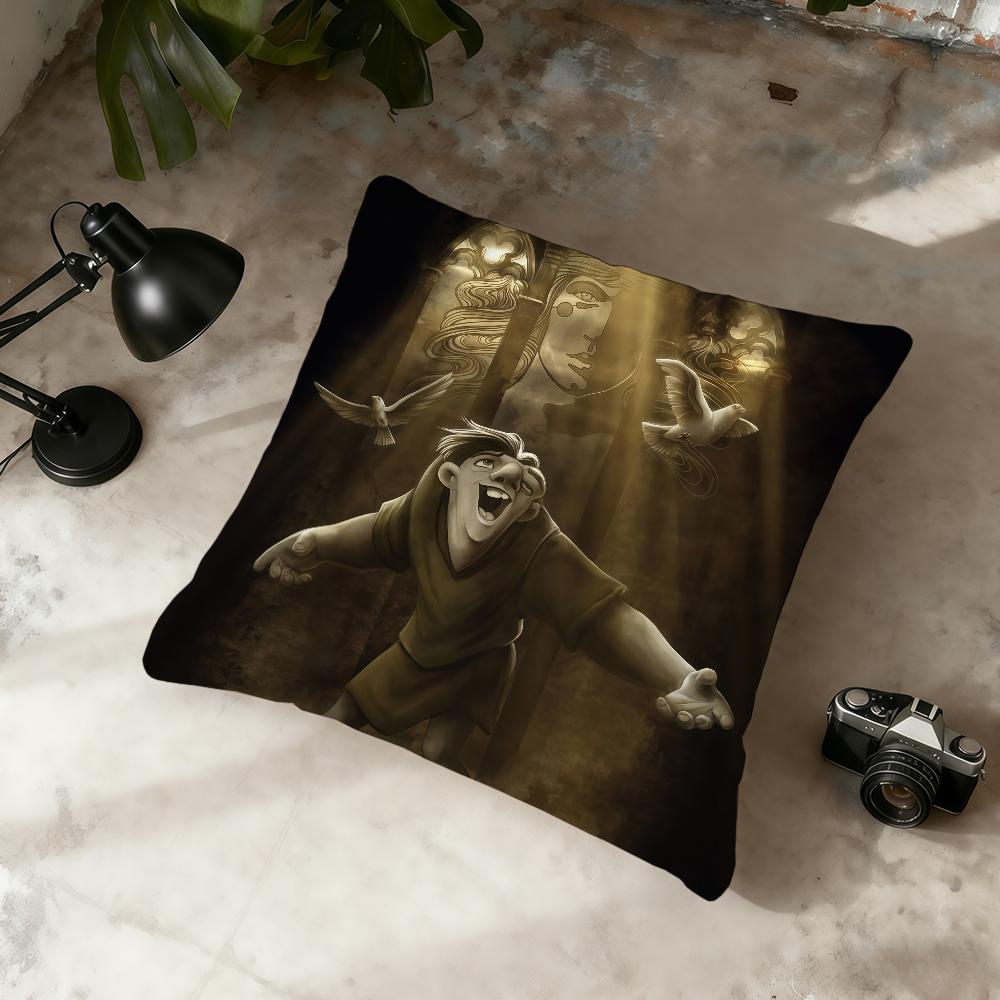 Cartoon The HHunchback Notre Dame DSN cushion cover Home Office Convenient Nordic Simplicity Hit With Zipper Cushion Cover