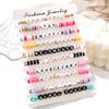 New Multi-layer Stacked Combination Bracelet Women's Bohemian Color Soft Pottery Letter Beads Jewelry