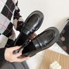 Maogu Women Leather Shoes Girls Japanese School Shoe College Gothic High Quality Loafers for Women Black 2024 Zapatos De Mujer