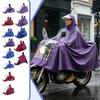 Extended Thickened One Piece Motorcycle Rain Poncho for Electric Scooter Dual Rider Outdoor Riding Waterproof Cover