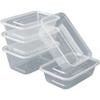 HANDUNYOU Disposable Transparent PP Food Container with Lid