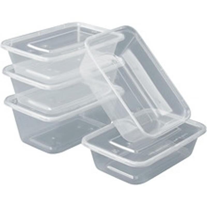 HANDUNYOU Disposable Transparent PP Food Container with Lid