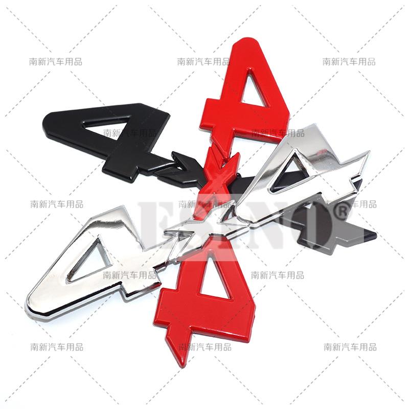 3D 4 x 4 Car Trunk Zinc Alloy Adhesive Badge Emblem Rear Body Tailgate Adhesive Badge for Toyota Tundra Land Cruiser 4Runner