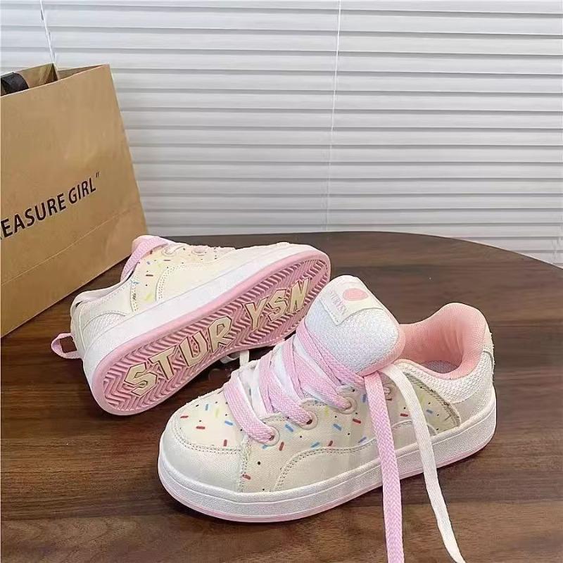 Sweetheart Powder Niche Color Matching Design Women's Shoes Winter New Student Versatile Casual Breadboard Shoes