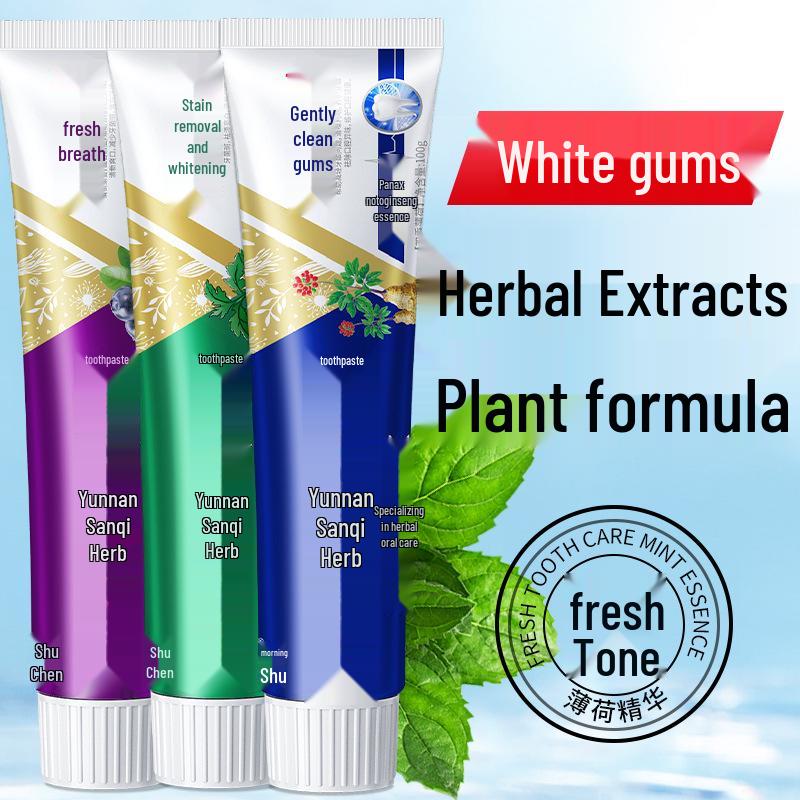 Yunnan Herbal Toothpaste with Sanqi & Baking Soda for Whitening and Fresh Breath