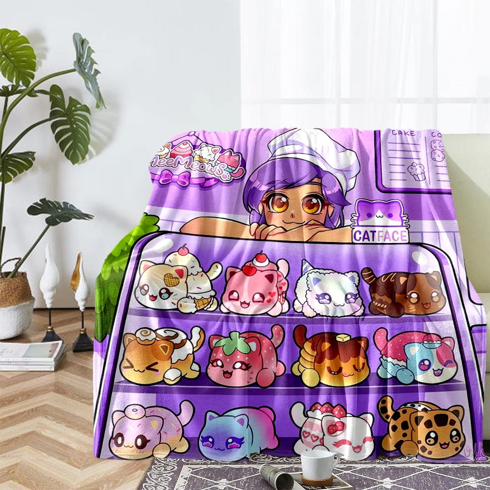 Aphmau Theme Printed Blanket - Perfect for Couch, Bed, Travel & Outdoor Use | Machine Washable, Cozy & Durable.