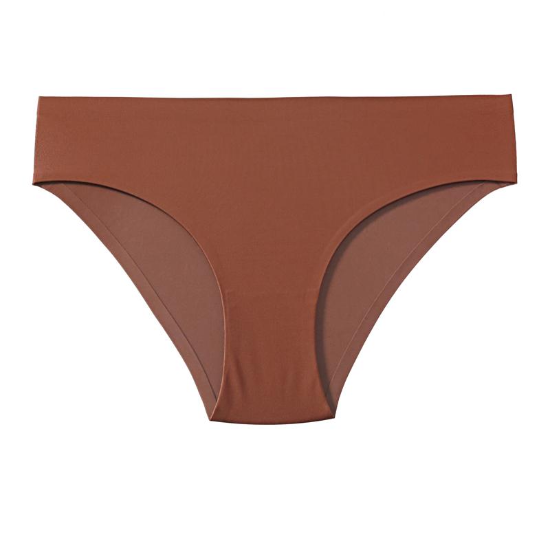 CINOON Women Sexy Ice Silk Panties Low-Rise No Trace Solid Underpant Comfort Breathable Female Intimates Briefs