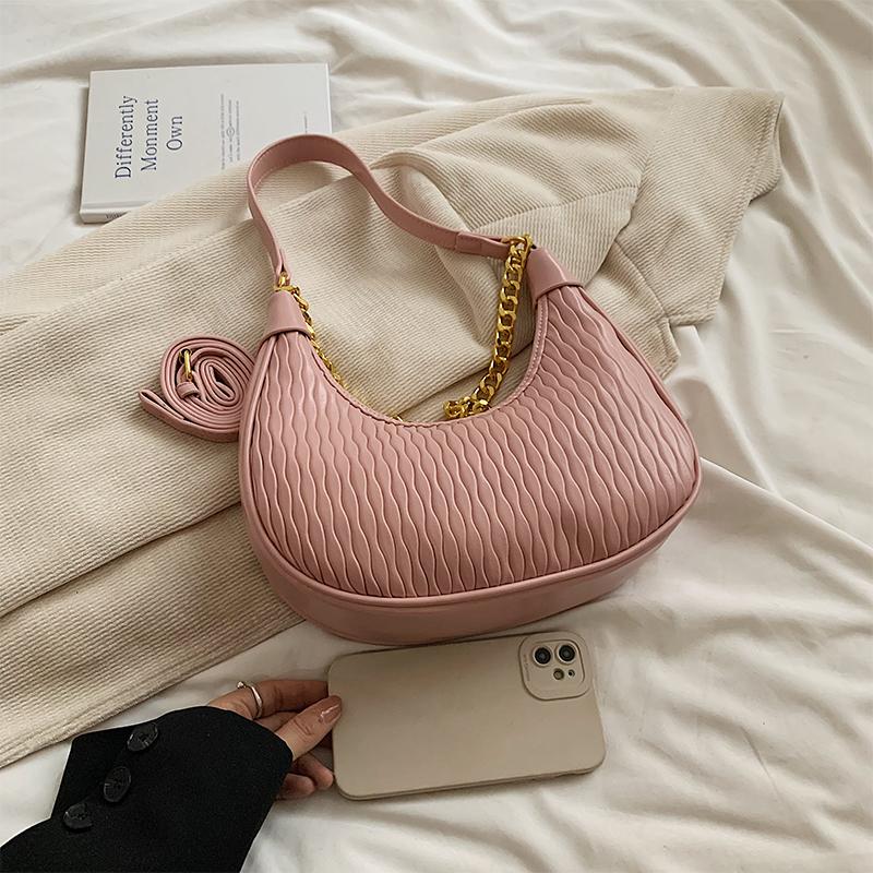 Fashionable and Versatile Dumpling Bag  New Single Shoulder Crossbody Women's Bag Crescent Bag Light Luxury Underarm Bag