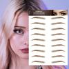 1 Sheet 6D Natural Black Brown Eyebrow Tattoo Sticker, Waterproof And Sweatproof Party Prom Dress Up Quick Makeup Disposable Temporary Eyebrow Tattoo
