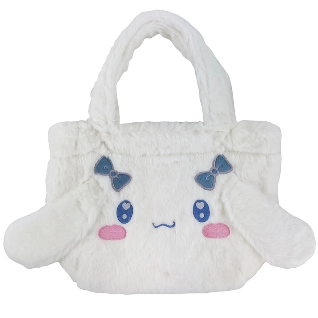 Yasuda Tsusho Sanrio Soft Fur Bag, Cinnamoroll Fur Tote Bag, H200 X W300mm, CN01
